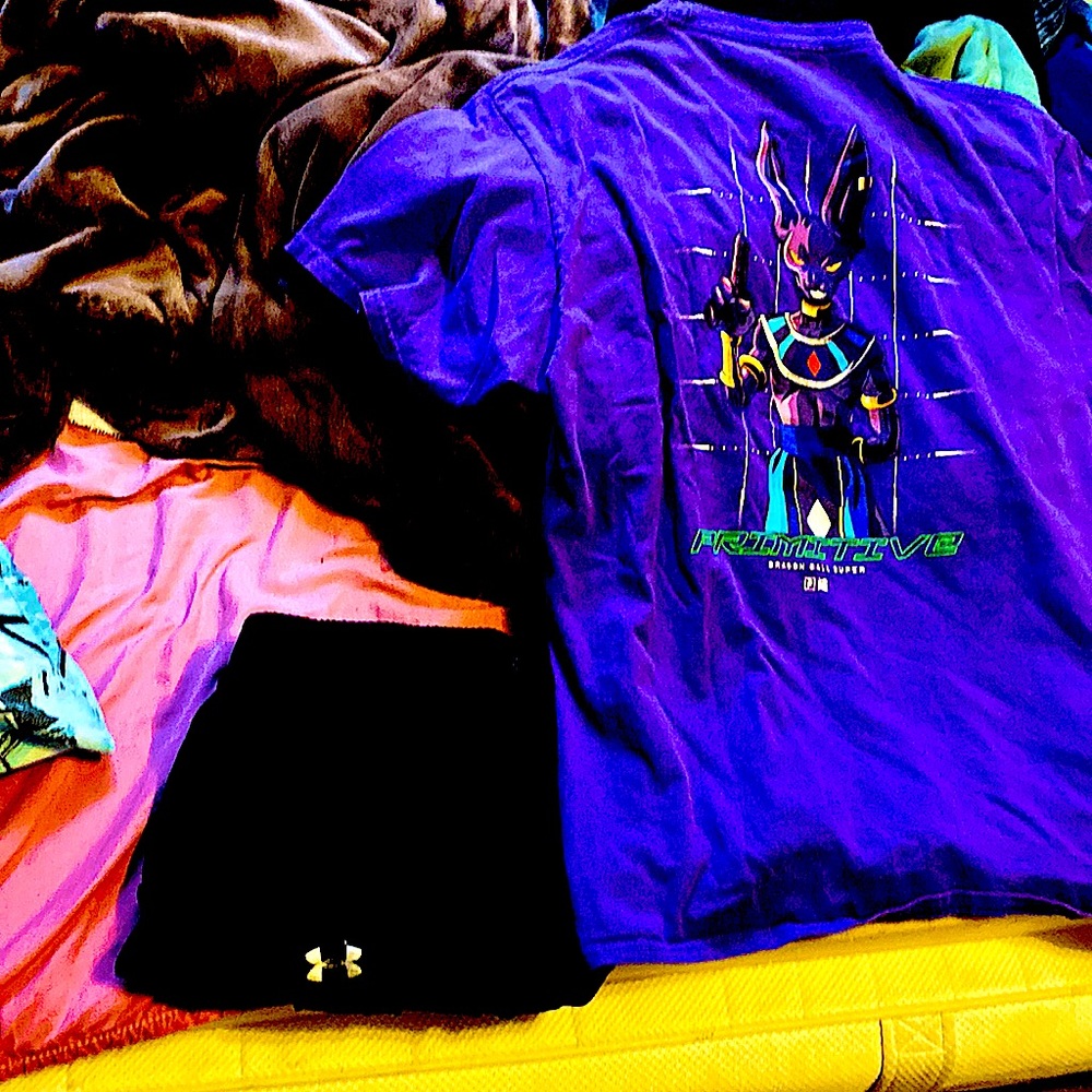 Primitive T-shirt (berrus) and Underarmor joggers